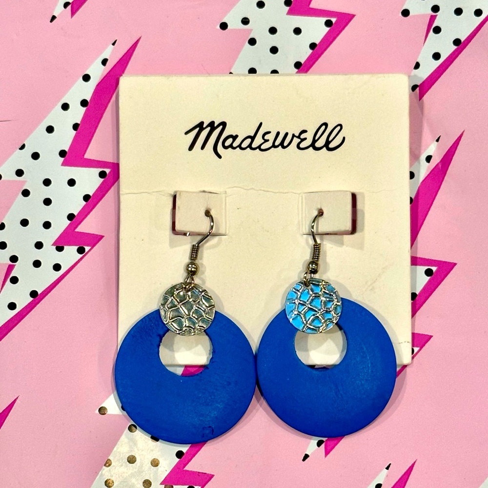 Madewell blue & silver earrings